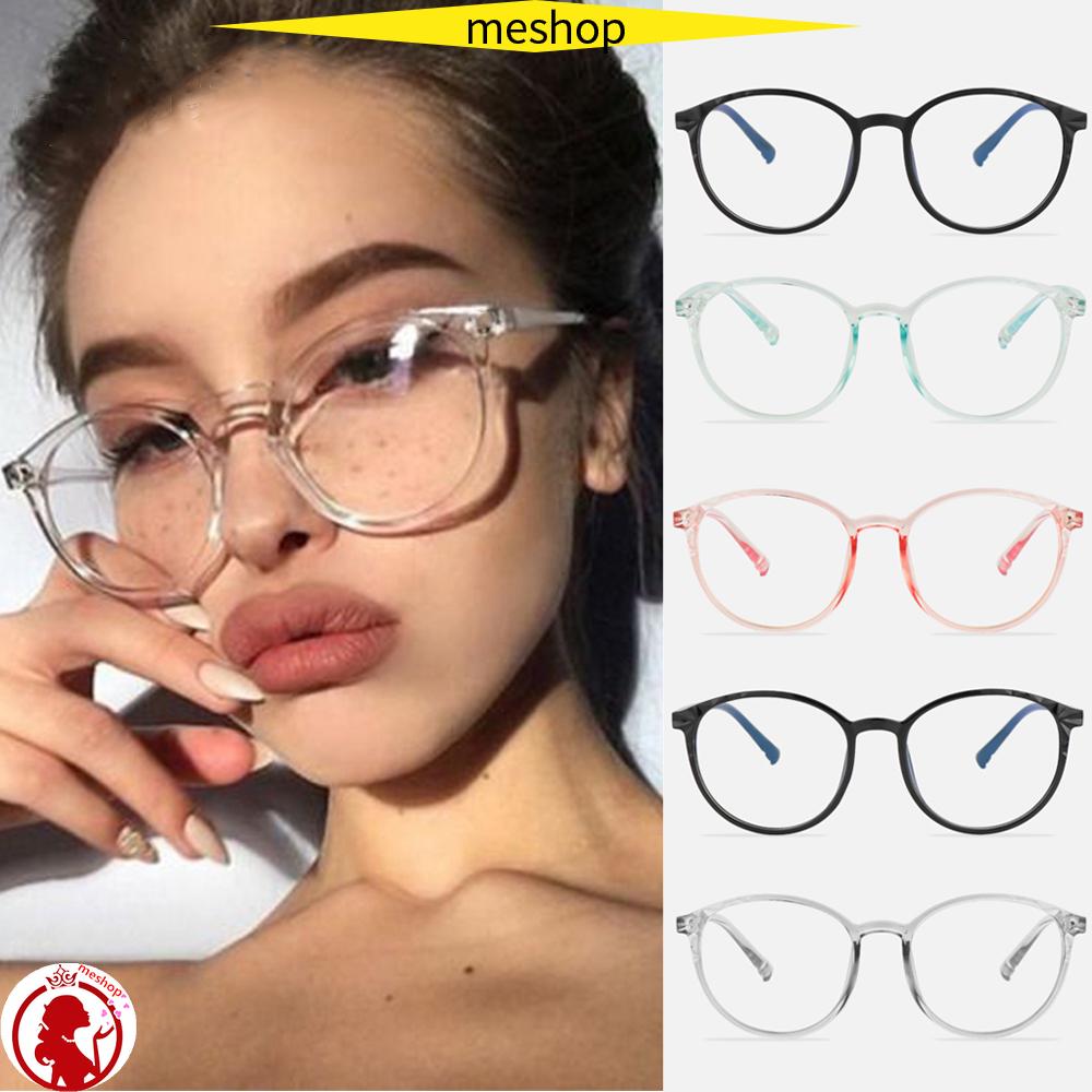 🍒ME🍒 Unisex Vintage Eyeglasses Reduces Eye Strain Anti-Blue Rays Optical Eye Glasses Transparent Round Frame High-definition Ultralight Cool Clear Lens...