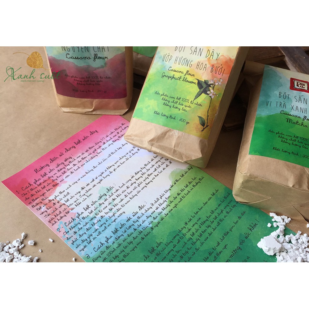 [Dã Vị] Bột Sắn Dây- Vị Trà Xanh- Sánh Dẻo, Hương Vị Matcha Nhật- Không Hương Liệu- Kudzu Powder Matcha [Xanh Suốt HN]