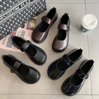 Giày búp bê Lolita dán xinh phong cách Ulzzang