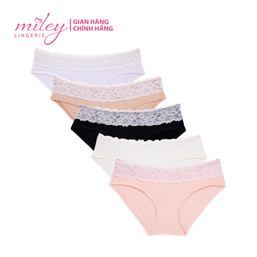 [QUÀ TẶNG 70K] Combo 5 Quần Lót Modal Lưng Ren Lớn Basic Active Miley Lingerie FDS74