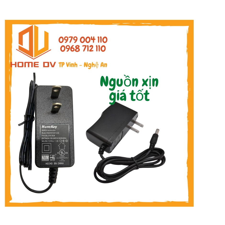Nguồn 12V 2A HUNTKEY loại tốt có led báo nguồn