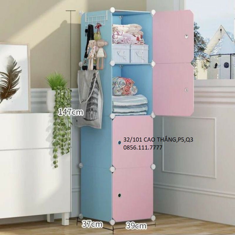 TỦ NHỰA ĐA NĂNG LẮP GHÉP THÔNG MINH 4 Ô SÂU 47