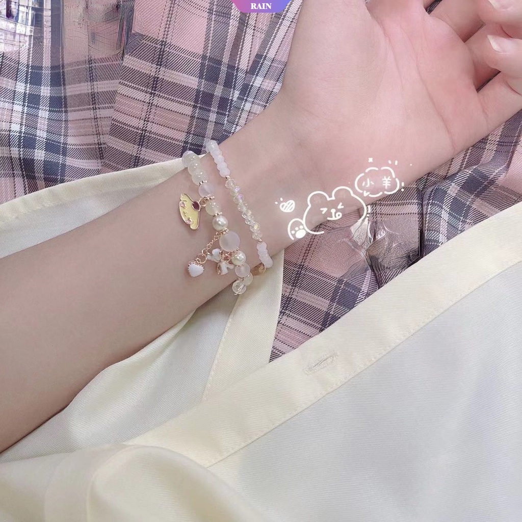 Vòng Tay Mặt Hình Kuromi Melody Sanrio Dễ Thương Thời Trang Cho Bạn Gái