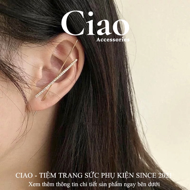 [HOẢ TỐC 1H] Khuyên tai/ Bông tai dáng dài mạ bạc S925 thiết kế mã 21 Ciao accessories