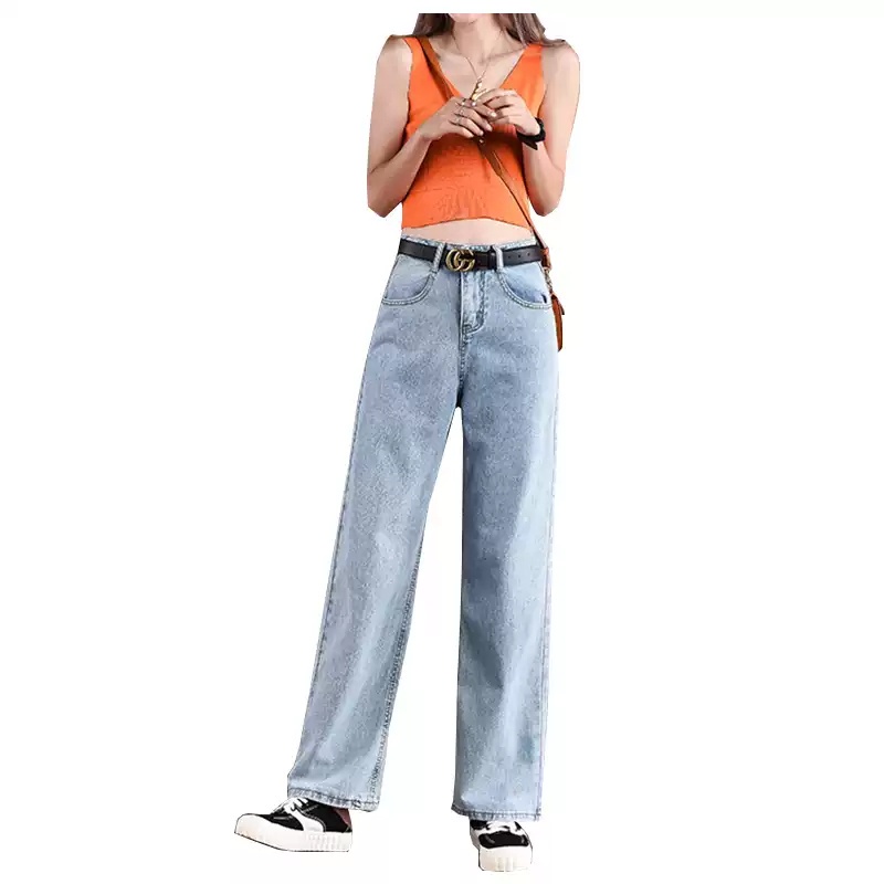 Quần jean bò ống rộng suông xuông nữ hàng Quảng Châu phong cách Hàn Quốc sành điệu style năm 2022 SKShop22 | BigBuy360 - bigbuy360.vn