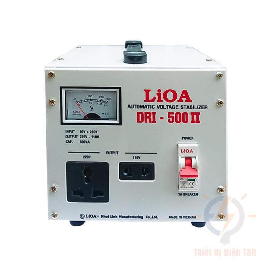 Ổn áp Lioa 0,5kva, DRI-500II, 1 pha, dải điện 90V - 250V