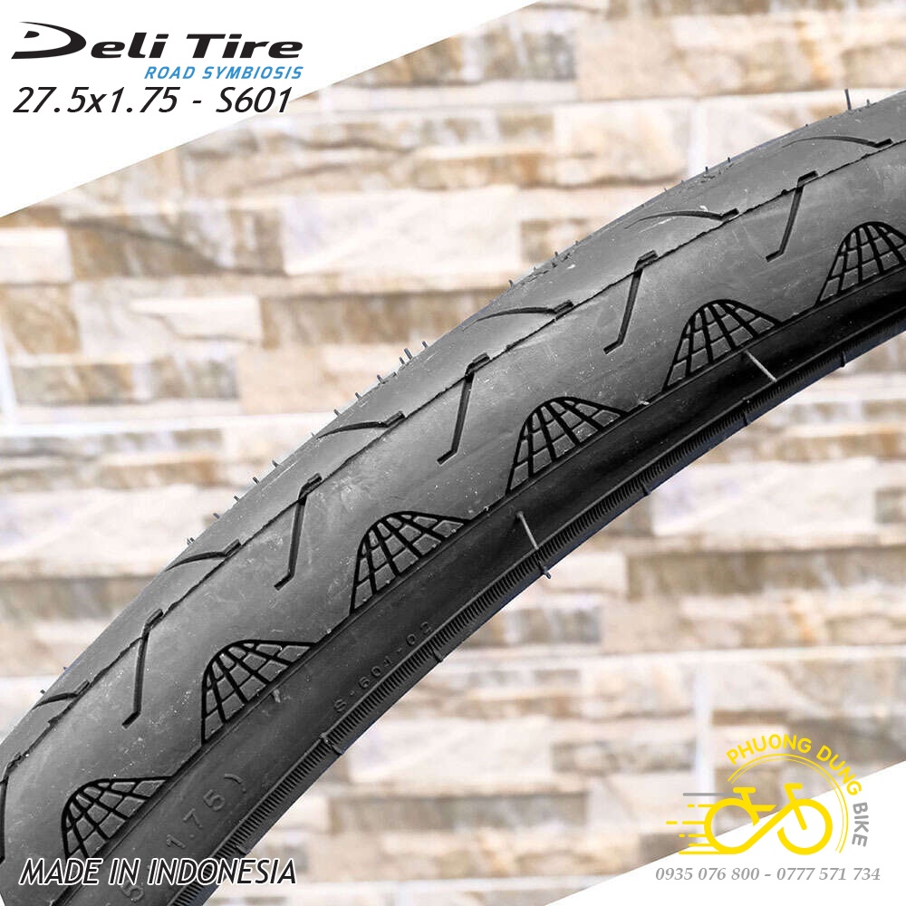 Cặp Lốp (vỏ) và Ruột (săm) xe đạp Deli Tire S601 27.5x1.75