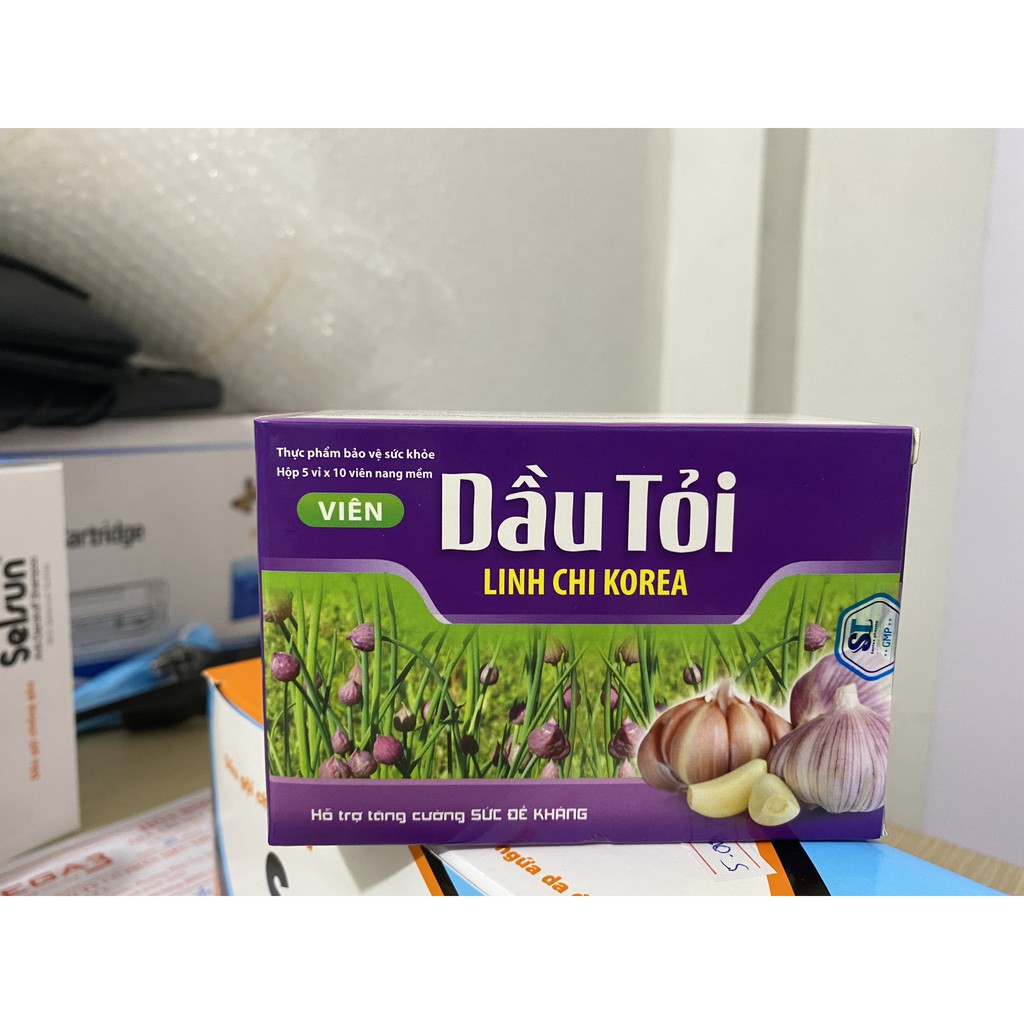 Tinh Dầu Tỏi hộp 50 viên nang mềm bồi bổ cơ thể, giảm mỡ trong máu, bảo vệ tim mạch, chống lão hóa da