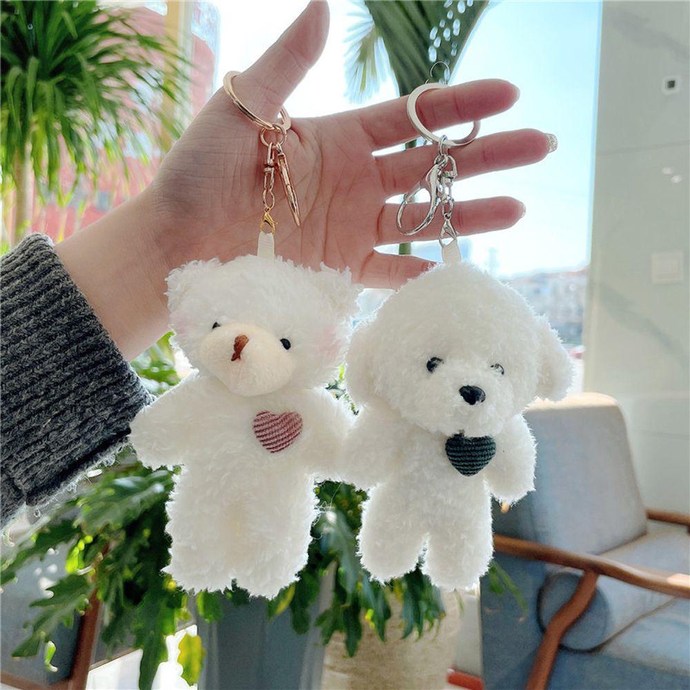 Móc Khóa Hình Gấu / Thỏ Nhồi Bông Đáng Yêu