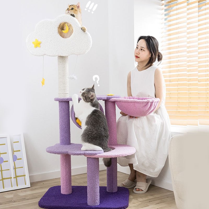 trụ mèo Violet - cat tree cho mèo ( 3 size)