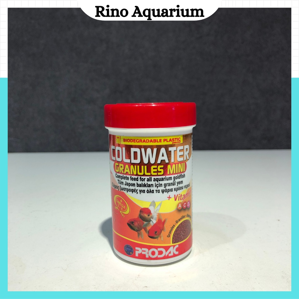 Thức Ăn PRODAC - Coldwater Granules Mini | Thức Ăn Khô Giúp Tăng Màu Cho Cá Cảnh Thủy Sinh (Lọ 45g)