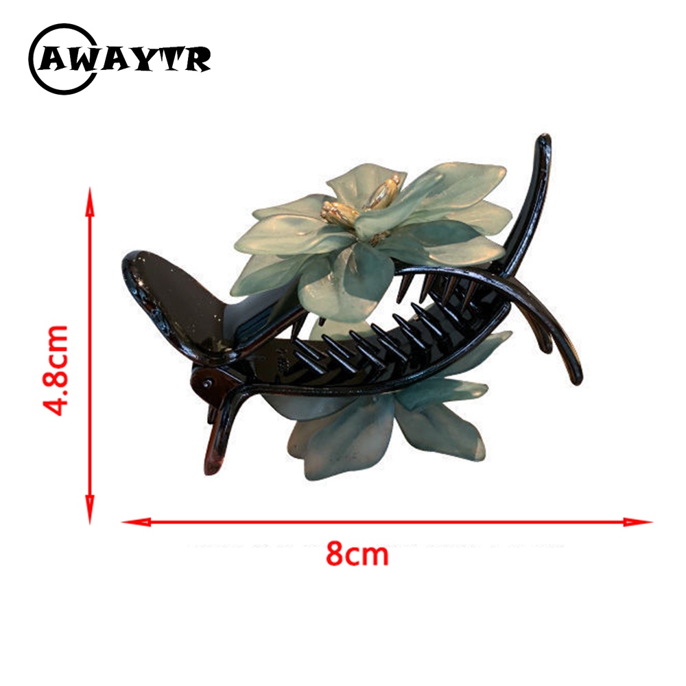 Kẹp Tóc Càng Cua Bằng Nhựa Hình Hoa Đơn Giản Thời Trang Cho Nữ