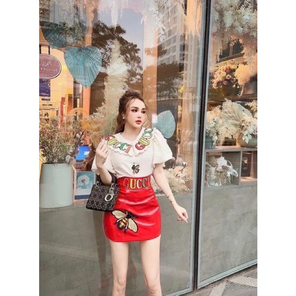 Logo thêu chữ GUCCI nhiều màu 25cm x 8cm  bản to siêu đẹp