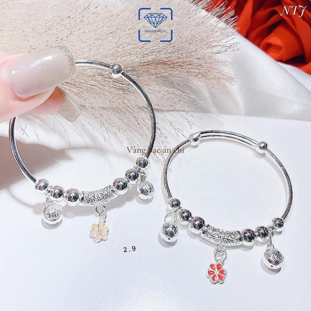 Lắc tay mèo kitty cho bé gái, chuẩn bạc ta không xuống màu - Anchi jewelry