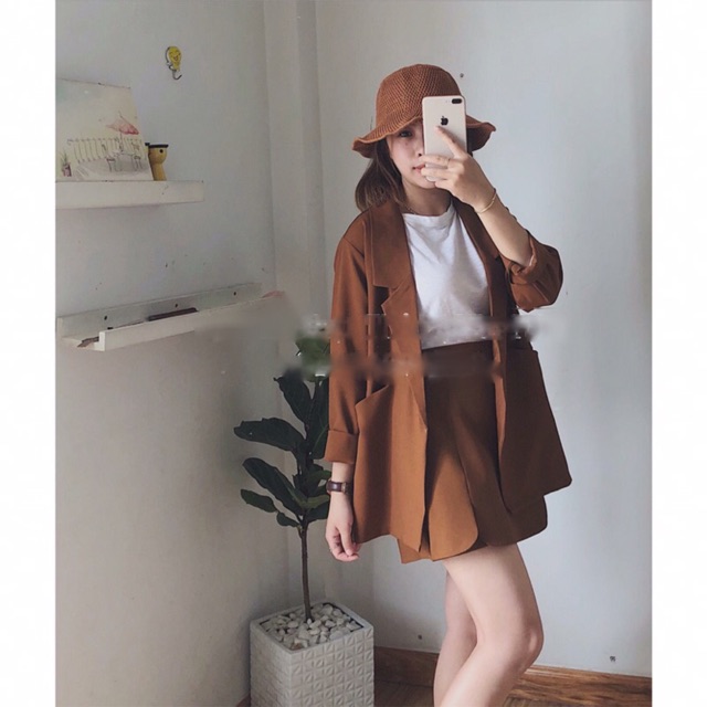 Áo Blazer không khuy & quần váy | BigBuy360 - bigbuy360.vn