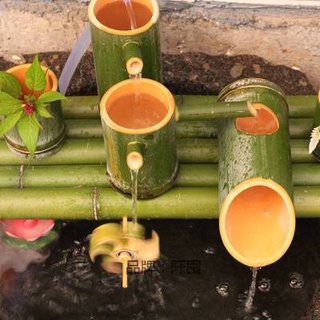 thác nước tiểu cảnh bằng tre