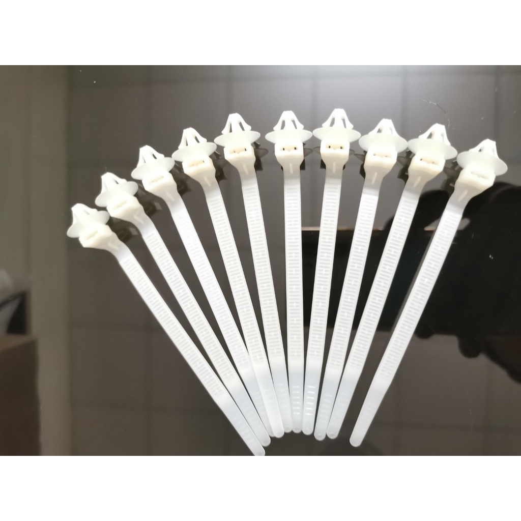 Dây rút ghim nhựa, dây thít chuyên dùng cho ô tô 10 cái . 5mm×170mm lỗ tròn 7mm có đệm chống rung