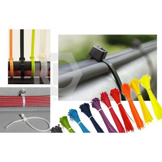 Dài 300mm - Bịch 100 cái dây thít nhựa, dây rút nhiều màu