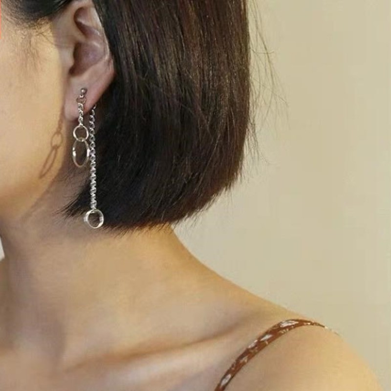 Khuyên Tai Dạng Dây Xích Cá Tính Độc Đáo Phong Cách Retro