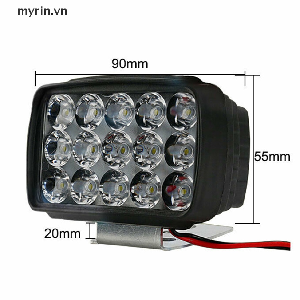 Đèn Pha LED 15 Bóng 1000LM Chuyên Dụng Cho Xe Mô Tô ATV UTV