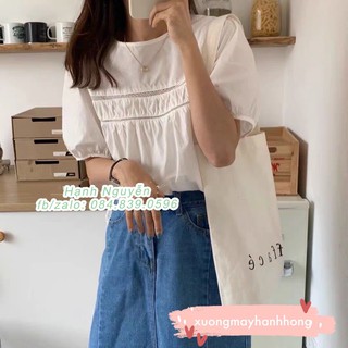 Áo kiểu nữ ngắn tay Ulzzang, áo sơ mi nữ