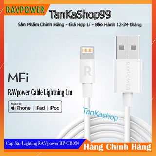 Cáp Sạc Ravpower RP-CB030 1m USB-A to Lightning Chuẩn MFi