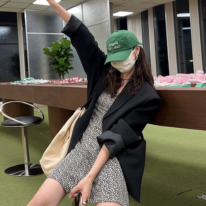 Đầm voan hoa ZHELIHANGFEI hai dây xinh xắn dành cho nữ