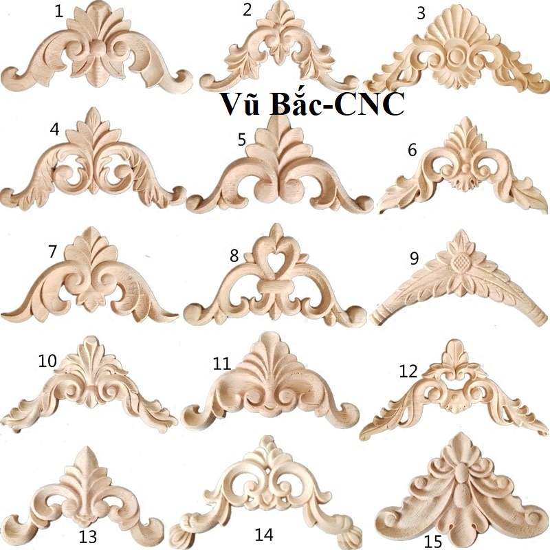 Hoa góc, Góc hoa văn gỗ, Hoa Gỗ tự nhiên