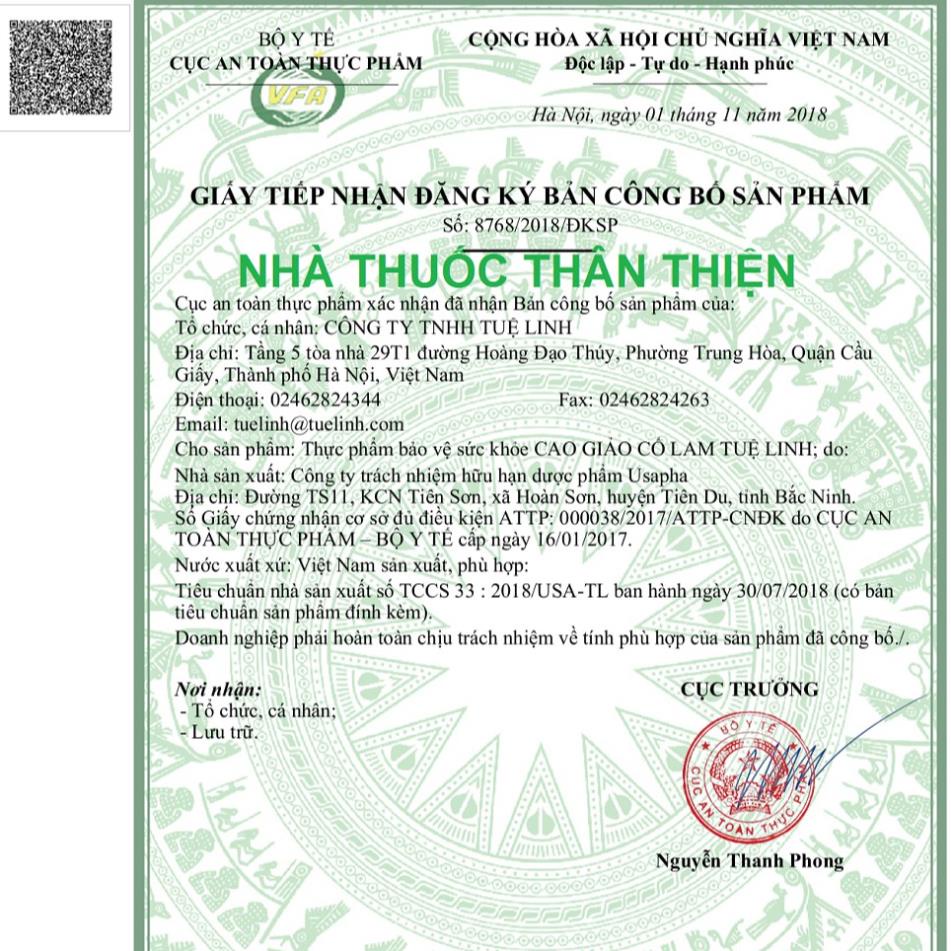 Giảo cổ lam tuệ Linh – Viên uống hỗ trợ điều trị tiểu đường (hộp 60 viên)