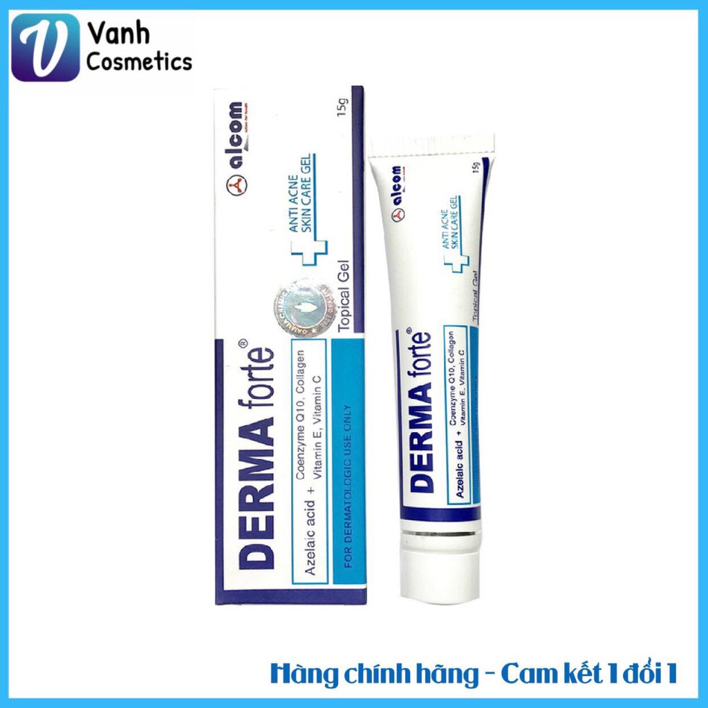 Derma Forte Gel 15g - Giảm Mụn Trứng Cá, Ngừa Thâm, Mờ Sẹo, Dưỡng Da