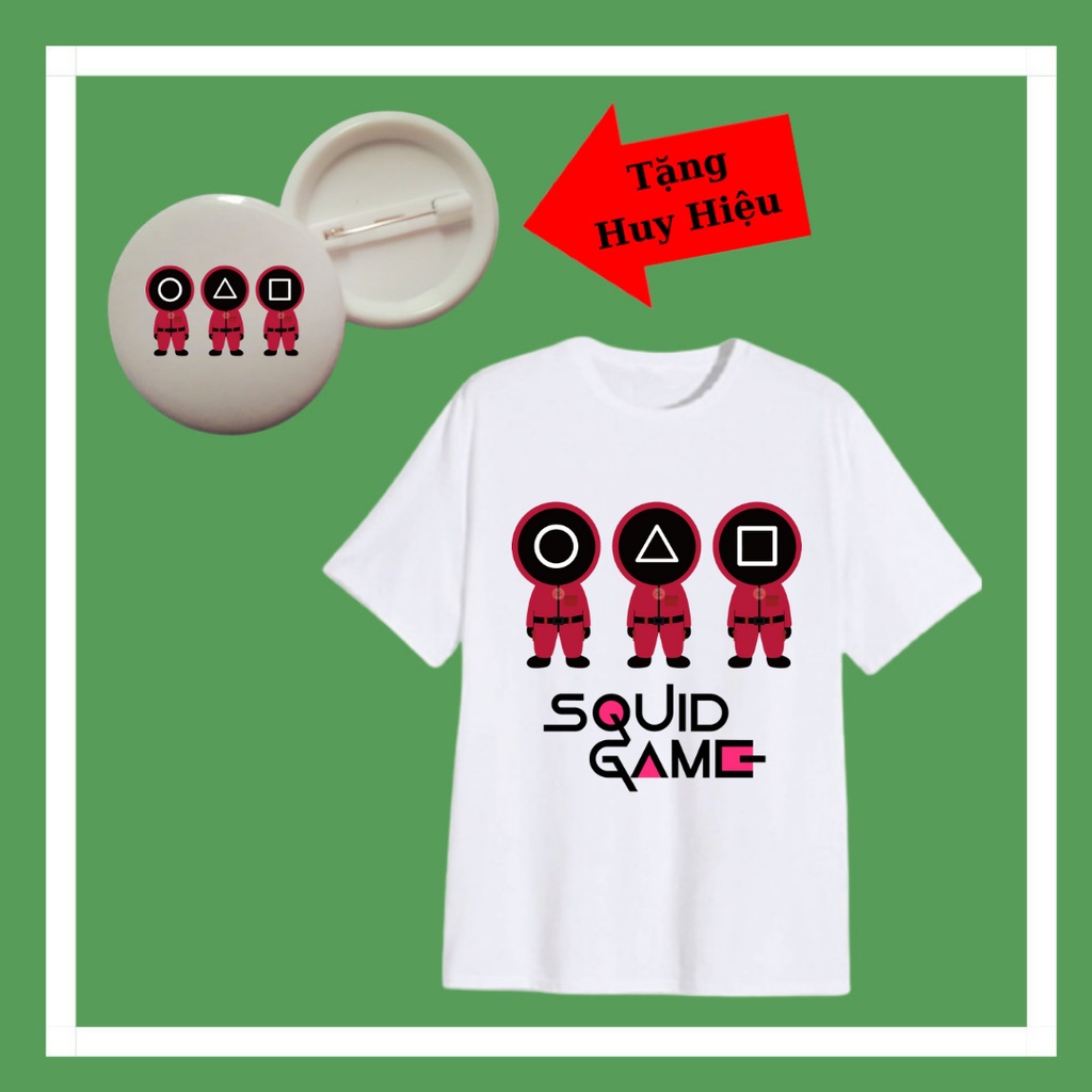 Áo thun Squid Game trò chơi con mực cho trẻ em, Huy hiệu Squid Game