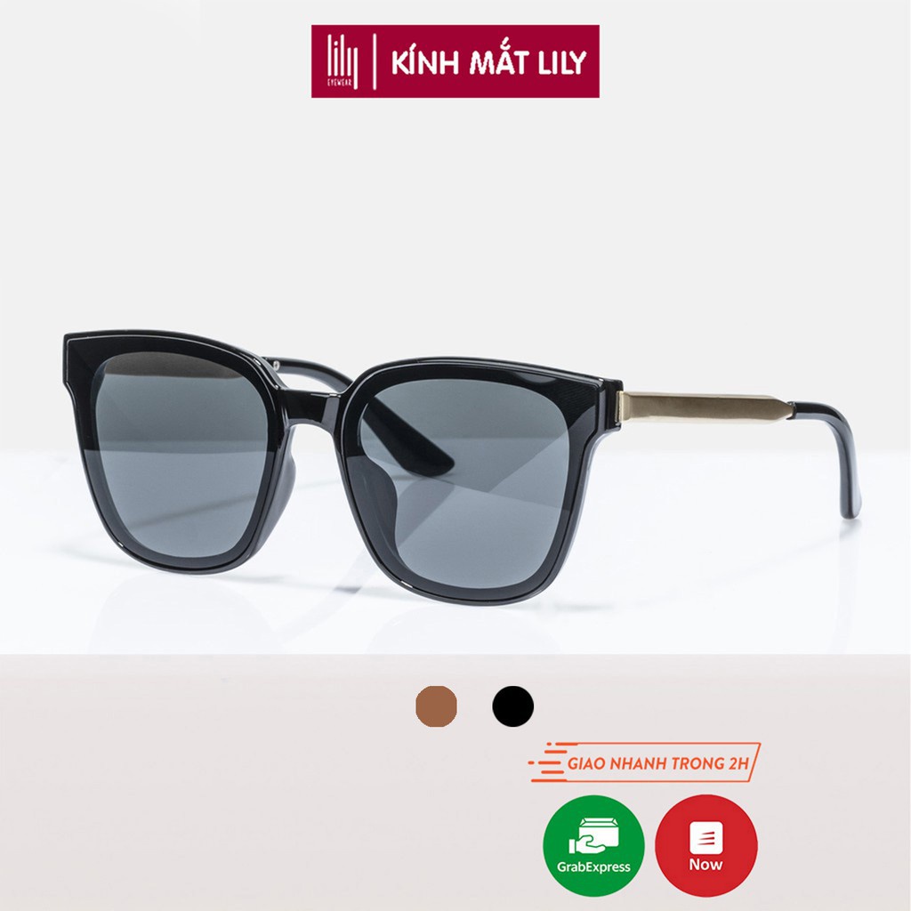 Kính mát nam nữ Lilyeyewear chống UV400, thiết kế mắt vuông dễ đeo, màu sắc thời trang 6035