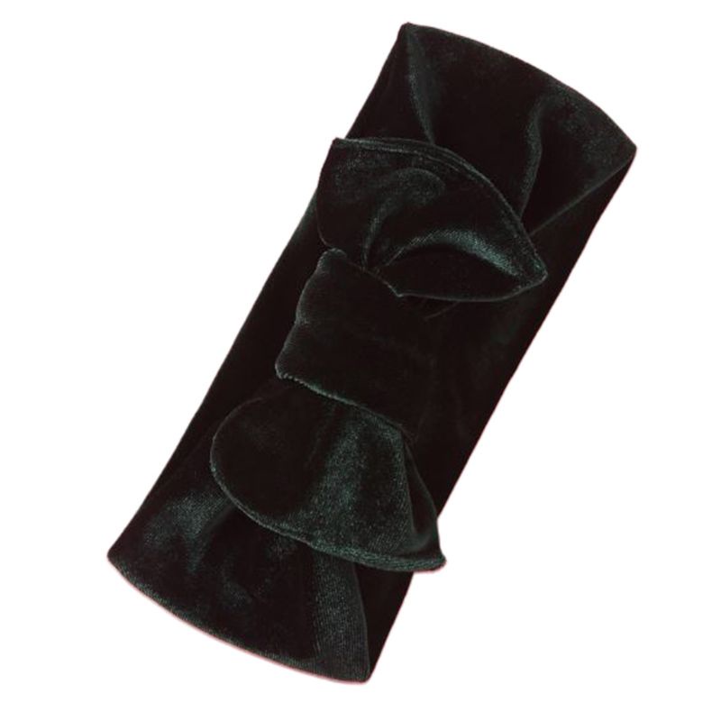 Băng Đô Nhung Thắt Nút Co Giãn Màu Sắc Tươi Sáng Cho Bé Gái