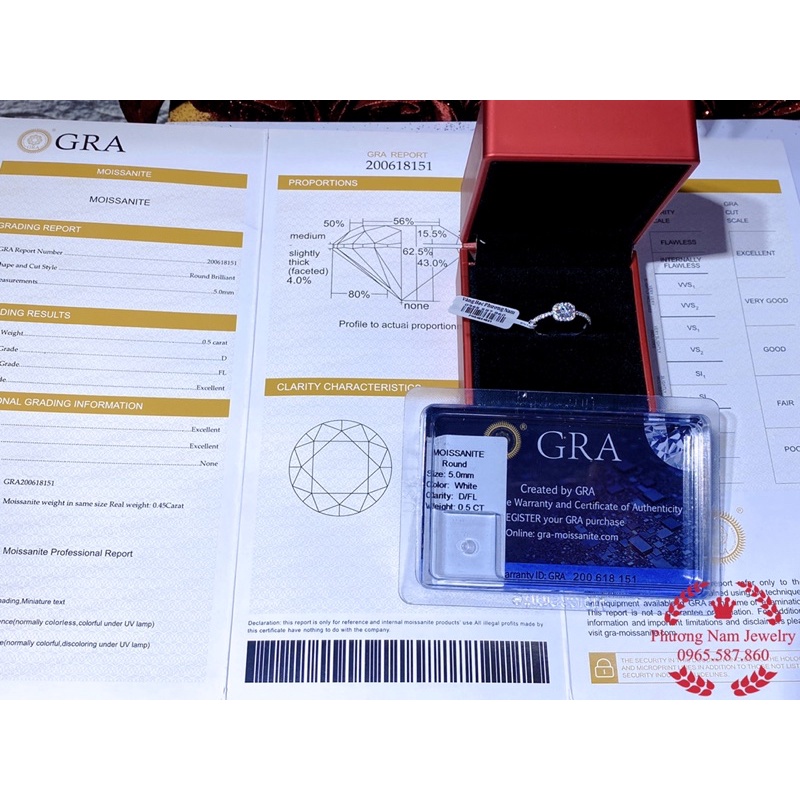 Nhẫn nữ vang trang_10k chủ CZ Moissanite