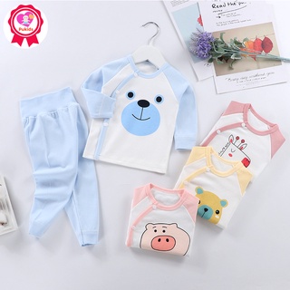 Bộ đồ dài tay cho bé trai bé gái sơ sinh 100% cotton nguyên chất hàng xuất