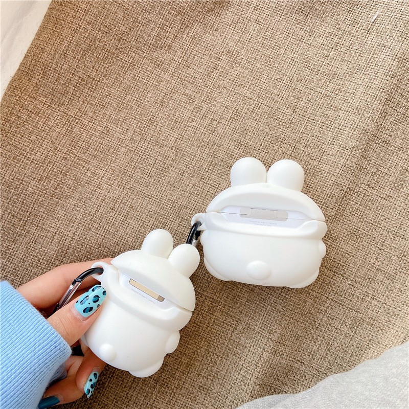 Vỏ Bảo Vệ Hộp Sạc Tai Nghe Airpods Pro / 1 / 2 Hình Hộp Sữa / Đường / Thỏ Trắng Đáng Yêu Ốp