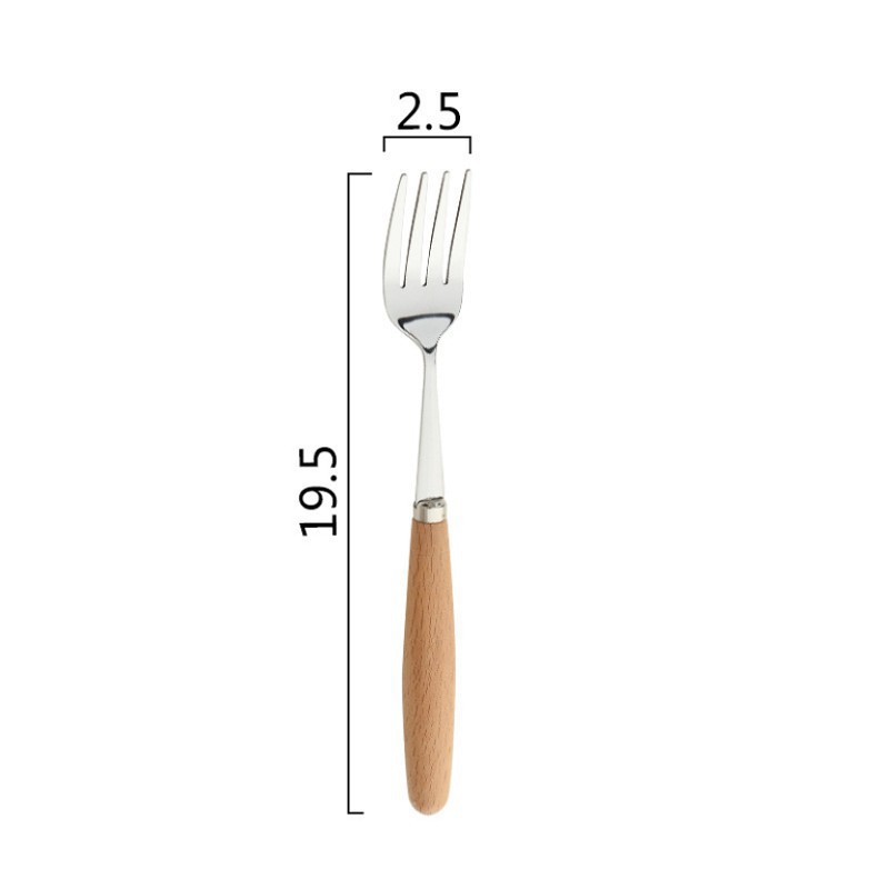 Thìa đũa dĩa ăn Inox cán gỗ cao cấp