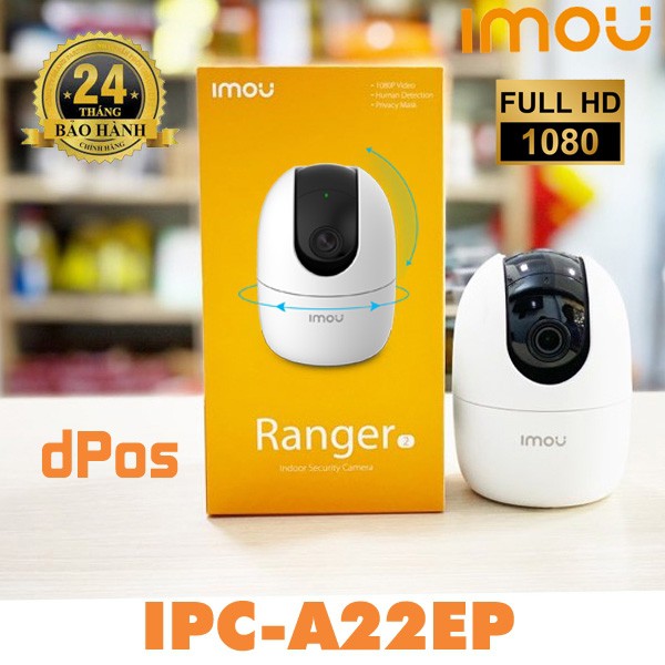 Camera Wifi imou Ranger 2 IPC A22EP FHD xoay 360 độ đàm thoại 2 chiều hồng ngoại đêm - Chính hãng ahua DSS BH 24 tháng
