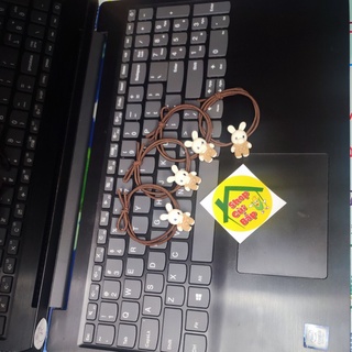Cột Tóc Dây Thun Charm Họa Tiết (dây nâu)