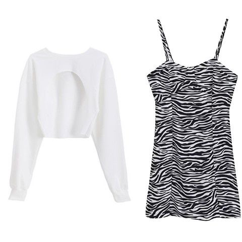 Set Đầm Hai Dây Và Áo Khoác Thời Trang Cỡ Lớn 150kg Cho Nữ | BigBuy360 - bigbuy360.vn