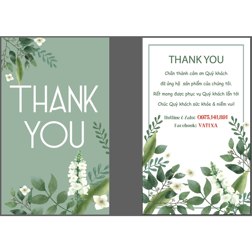 THIỆP CÁM ƠN-thẻ cám ơn -Thank You Card2000