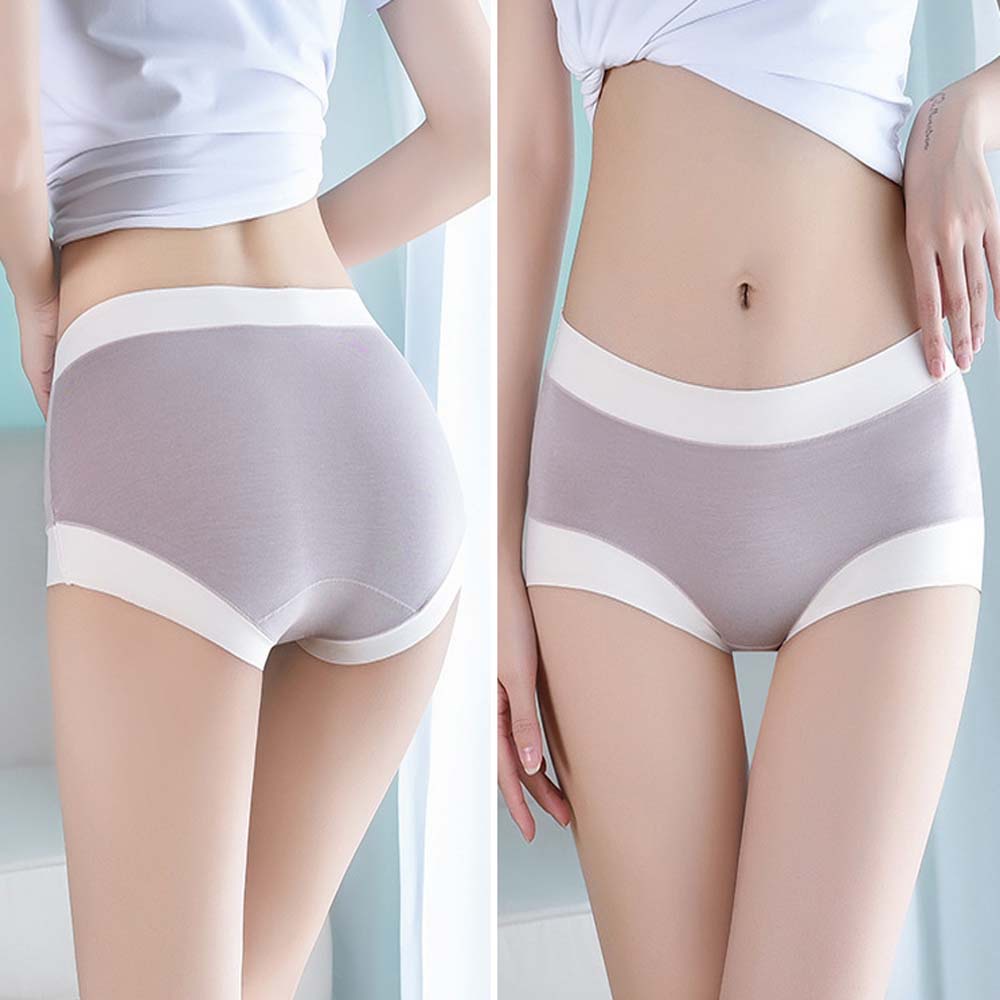 Quần Lót Không Đường May Màu Trơn Mềm Mại Thoáng Khí Dành Cho Nữ