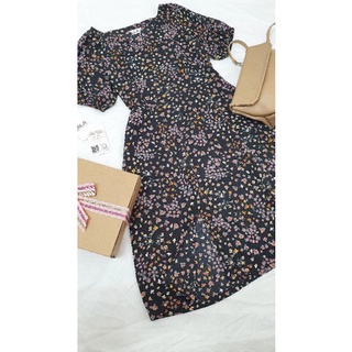 Bigsize công sở - Đầm Hoa Xẻ Tà