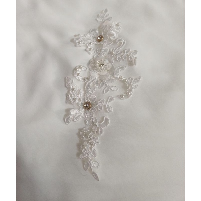 Hoa 3D trang trí áo dài - Hoa ren phụ kiện trang trí