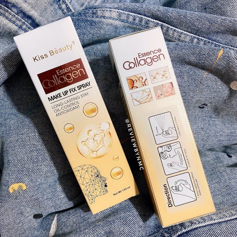 Xịt khóa nền trang điểm Kiss Beauty tinh chất Collagen 150ml | BigBuy360 - bigbuy360.vn