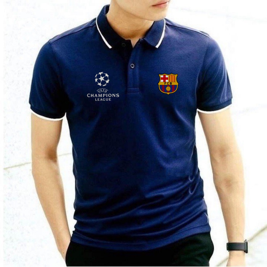 áo thun có cổ áo polo nam nữ barca siêu đẹp, chất vải cotton cá sấu gai mịn thời trang thể thao thanh lịch cao cấp