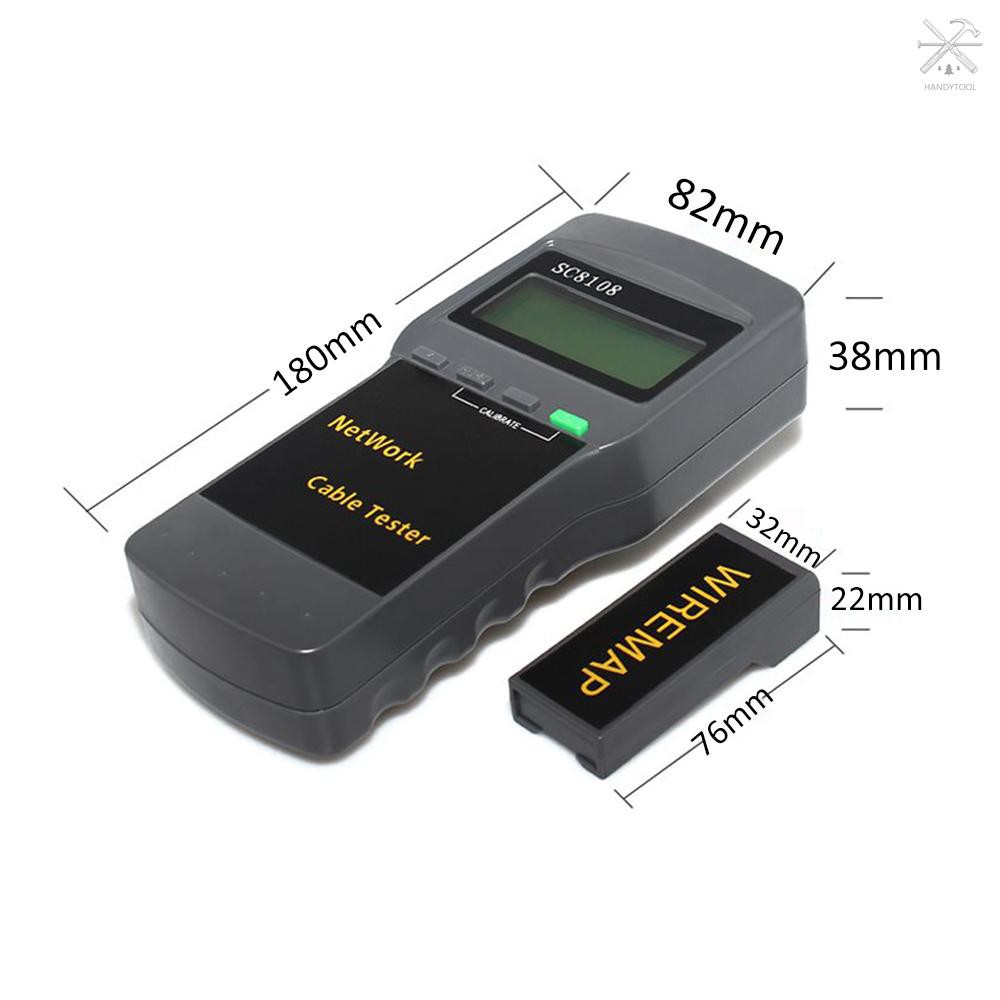 »SC8108 Multifunctional Portable LCD Digital Display Network Tester LAN Phone Cable Meter