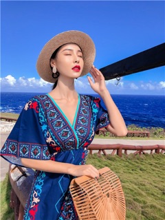 Váy maxi thổ cẩm đi biển🌊