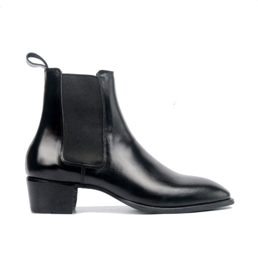 Giày Chelsea boots đế 5cm da bò nhập khẩu cao cấp