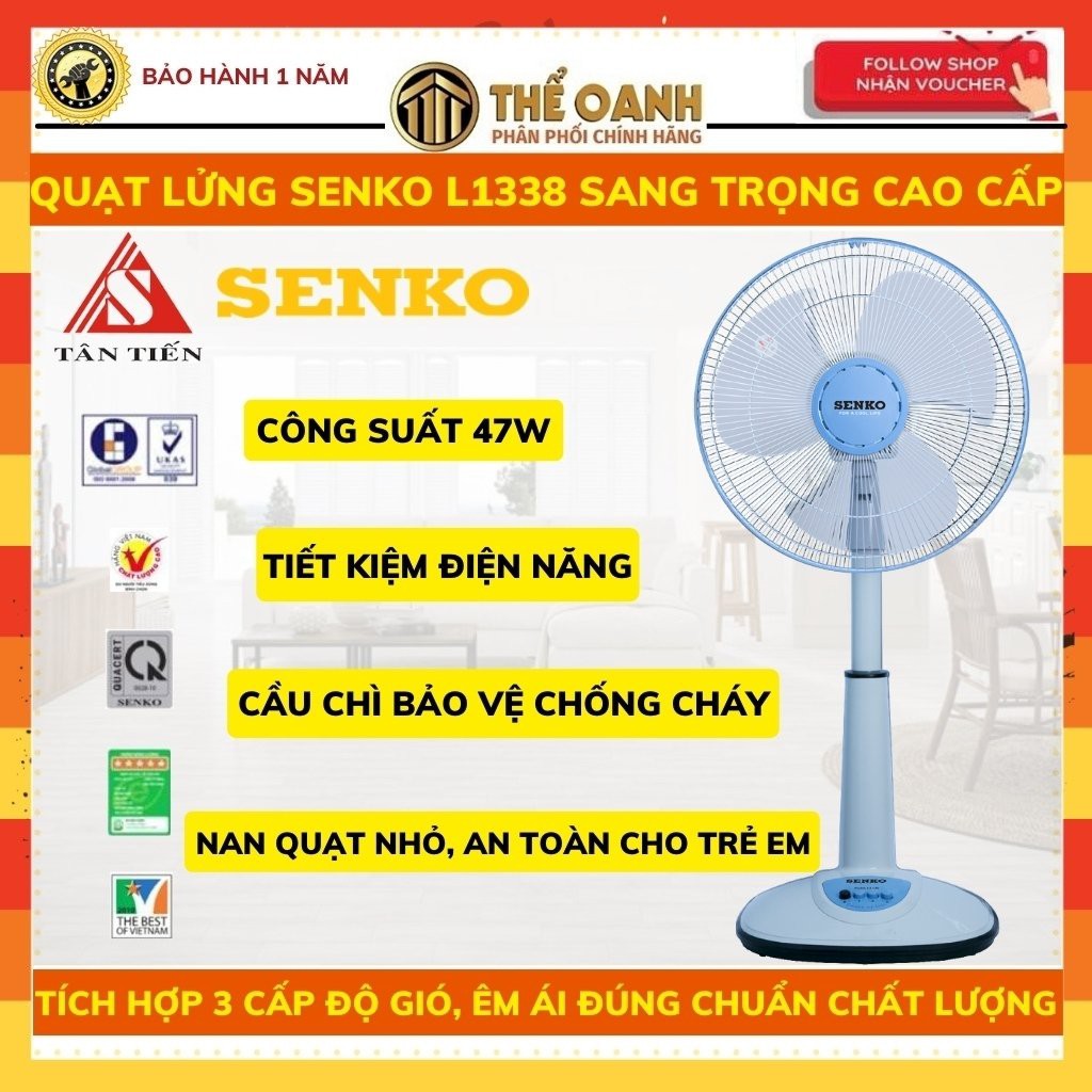  Quạt lửng thân nhựa Senko L1338 tên mới L1638